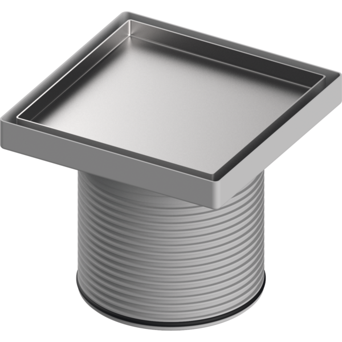 Viršutinės trapo dalies komplektas su nerūdijančio plieno rėmeliu ir "Plate" grotelėmis plytelei įklijuoti ,142 x 142 mm 3660011 Viršutinės trapo dalies komplektas su nerūdijančio plieno rėmeliu ir "Plate" grotelėmis plytelei įklijuoti ,142 x 142 mm 3660011